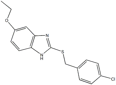 2-[(4-chlorobenzyl)sulfanyl]-1H-benzimidazol-5-yl ethyl ether 结构式