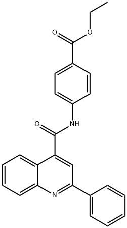 ethyl 4-{[(2-phenyl-4-quinolinyl)carbonyl]amino}benzoate 结构式