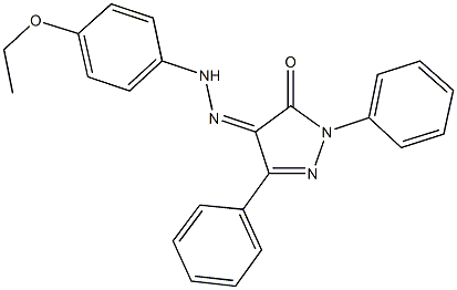 1,3-diphenyl-1H-pyrazole-4,5-dione 4-[(4-ethoxyphenyl)hydrazone] 结构式