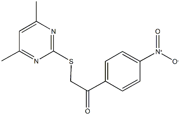 2-[(4,6-dimethyl-2-pyrimidinyl)sulfanyl]-1-{4-nitrophenyl}ethanone 结构式