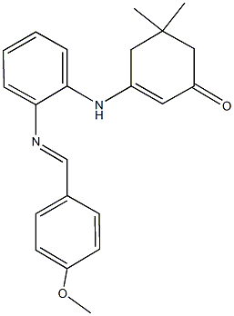 3-{2-[(4-methoxybenzylidene)amino]anilino}-5,5-dimethyl-2-cyclohexen-1-one 结构式