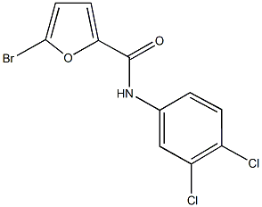 5-bromo-N-(3,4-dichlorophenyl)-2-furamide 结构式