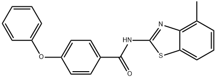 N-(4-methyl-1,3-benzothiazol-2-yl)-4-phenoxybenzamide 结构式