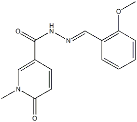 N'-(2-methoxybenzylidene)-1-methyl-6-oxo-1,6-dihydro-3-pyridinecarbohydrazide 结构式