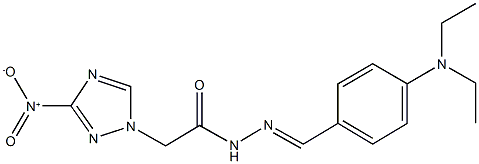 N'-[4-(diethylamino)benzylidene]-2-{3-nitro-1H-1,2,4-triazol-1-yl}acetohydrazide 结构式