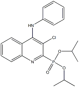 diisopropyl 4-anilino-3-chloro-2-quinolinylphosphonate 结构式