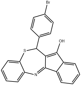 6-(4-bromophenyl)-6H-indeno[2,1-c][1,5]benzothiazepin-7-ol 结构式