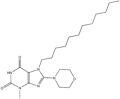 7-dodecyl-3-methyl-8-(4-morpholinyl)-3,7-dihydro-1H-purine-2,6-dione 结构式