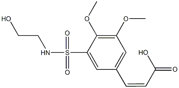 3-(3-{[(2-hydroxyethyl)amino]sulfonyl}-4,5-dimethoxyphenyl)acrylic acid 结构式