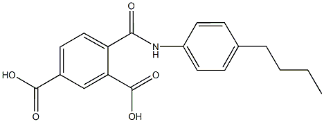 4-[(4-butylanilino)carbonyl]isophthalic acid 结构式