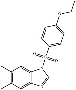 4-[(5,6-dimethyl-1H-benzimidazol-1-yl)sulfonyl]phenyl ethyl ether 结构式