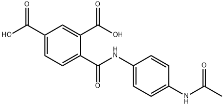 4-{[4-(acetylamino)anilino]carbonyl}isophthalic acid 结构式