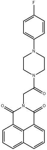 2-{2-[4-(4-fluorophenyl)-1-piperazinyl]-2-oxoethyl}-1H-benzo[de]isoquinoline-1,3(2H)-dione 结构式