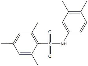 N-(3,4-dimethylphenyl)-2,4,6-trimethylbenzenesulfonamide 结构式