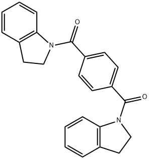 1-[4-(2,3-dihydro-1H-indol-1-ylcarbonyl)benzoyl]indoline 结构式