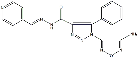 1-(4-amino-1,2,5-oxadiazol-3-yl)-5-phenyl-N'-(4-pyridinylmethylene)-1H-1,2,3-triazole-4-carbohydrazide 结构式