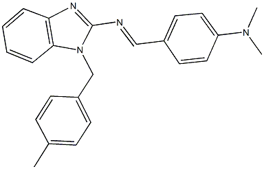 N-[4-(dimethylamino)benzylidene]-N-[1-(4-methylbenzyl)-1H-benzimidazol-2-yl]amine 结构式