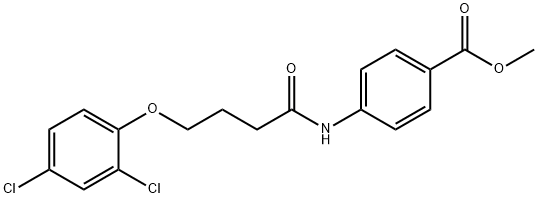 methyl 4-{[4-(2,4-dichlorophenoxy)butanoyl]amino}benzoate 结构式