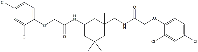 2-(2,4-dichlorophenoxy)-N-[3-({[(2,4-dichlorophenoxy)acetyl]amino}methyl)-3,5,5-trimethylcyclohexyl]acetamide 结构式