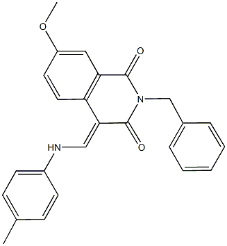 2-benzyl-7-methoxy-4-(4-toluidinomethylene)-1,3(2H,4H)-isoquinolinedione 结构式