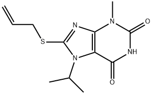 8-(allylsulfanyl)-7-isopropyl-3-methyl-3,7-dihydro-1H-purine-2,6-dione 结构式