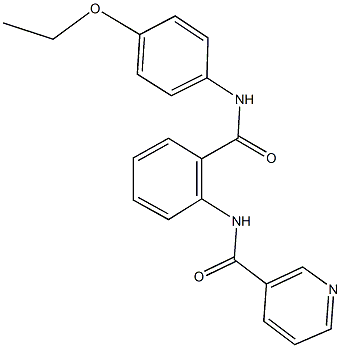 N-{2-[(4-ethoxyanilino)carbonyl]phenyl}nicotinamide 结构式