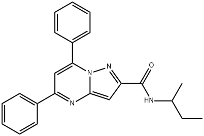 N-(sec-butyl)-5,7-diphenylpyrazolo[1,5-a]pyrimidine-2-carboxamide 结构式