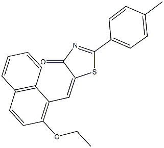 5-[(2-ethoxy-1-naphthyl)methylene]-2-(4-methylphenyl)-1,3-thiazol-4(5H)-one 结构式