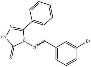 4-[(3-bromobenzylidene)amino]-5-phenyl-4H-1,2,4-triazole-3-thiol 结构式