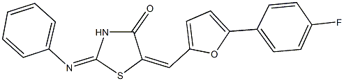 5-{[5-(4-fluorophenyl)-2-furyl]methylene}-2-(phenylimino)-1,3-thiazolidin-4-one 结构式