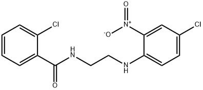 2-chloro-N-(2-{4-chloro-2-nitroanilino}ethyl)benzamide 结构式