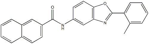 N-[2-(2-methylphenyl)-1,3-benzoxazol-5-yl]-2-naphthamide 结构式