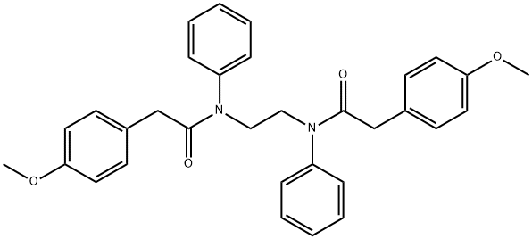 2-(4-methoxyphenyl)-N-(2-{[(4-methoxyphenyl)acetyl]anilino}ethyl)-N-phenylacetamide 结构式