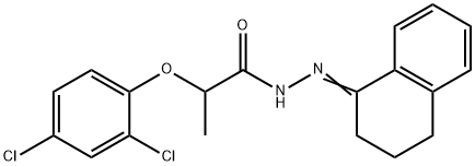 2-(2,4-dichlorophenoxy)-N'-(3,4-dihydro-1(2H)-naphthalenylidene)propanohydrazide 结构式