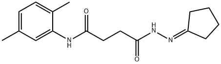 4-(2-cyclopentylidenehydrazino)-N-(2,5-dimethylphenyl)-4-oxobutanamide 结构式