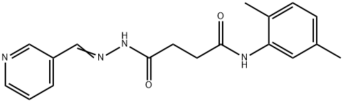 N-(2,5-dimethylphenyl)-4-oxo-4-[2-(3-pyridinylmethylene)hydrazino]butanamide 结构式