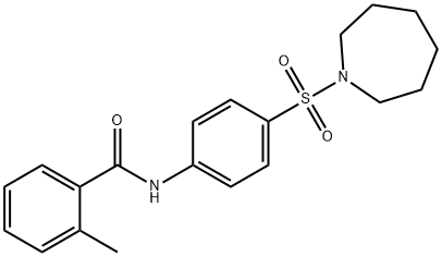 N-[4-(azepan-1-ylsulfonyl)phenyl]-2-methylbenzamide 结构式