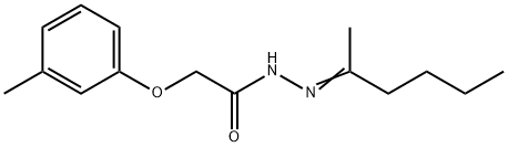 N'-(1-methylpentylidene)-2-(3-methylphenoxy)acetohydrazide 结构式