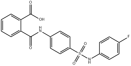 2-({4-[(4-fluoroanilino)sulfonyl]anilino}carbonyl)benzoic acid 结构式