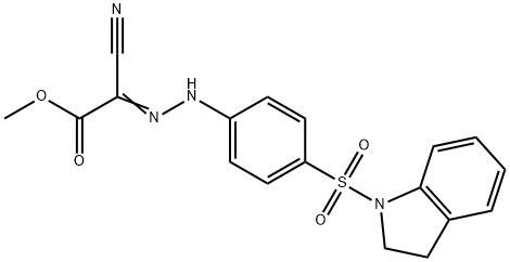 methyl cyano{[4-(2,3-dihydro-1H-indol-1-ylsulfonyl)phenyl]hydrazono}acetate 结构式