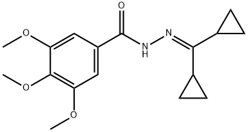 N'-(dicyclopropylmethylene)-3,4,5-trimethoxybenzohydrazide 结构式