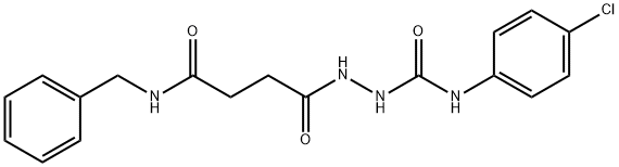 2-[4-(benzylamino)-4-oxobutanoyl]-N-(4-chlorophenyl)hydrazinecarboxamide 结构式