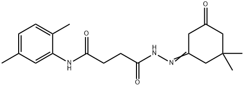 4-[2-(3,3-dimethyl-5-oxocyclohexylidene)hydrazino]-N-(2,5-dimethylphenyl)-4-oxobutanamide 结构式