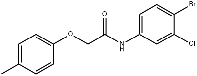 N-(4-bromo-3-chlorophenyl)-2-(4-methylphenoxy)acetamide 结构式