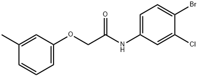 N-(4-bromo-3-chlorophenyl)-2-(3-methylphenoxy)acetamide 结构式