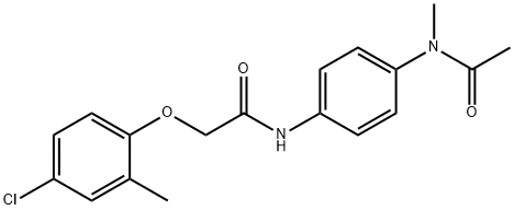 N-{4-[acetyl(methyl)amino]phenyl}-2-(4-chloro-2-methylphenoxy)acetamide 结构式