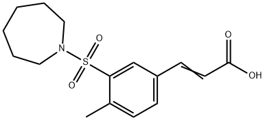 3-[3-(1-azepanylsulfonyl)-4-methylphenyl]acrylic acid 结构式