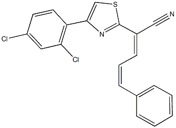 2-[4-(2,4-dichlorophenyl)-1,3-thiazol-2-yl]-5-phenyl-2,4-pentadienenitrile 结构式