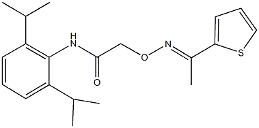 N-(2,6-diisopropylphenyl)-2-({[1-(2-thienyl)ethylidene]amino}oxy)acetamide 结构式