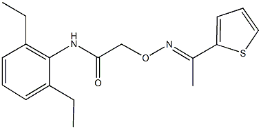 N-(2,6-diethylphenyl)-2-({[1-(2-thienyl)ethylidene]amino}oxy)acetamide 结构式